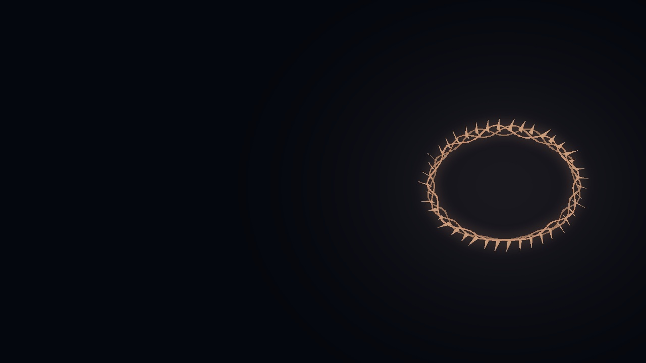 A woven crown of thorns in soft bronze light, with quiet space for Easter scripture.