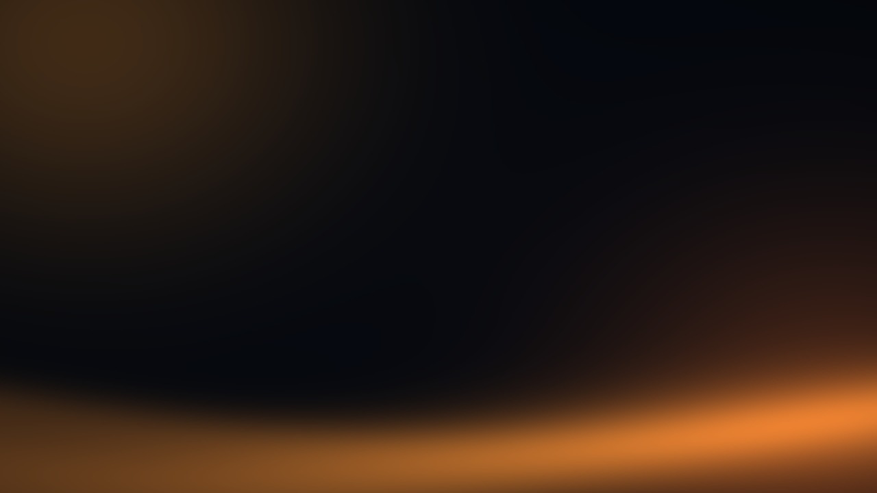 Warm amber ribbons drift around a quiet, dark centre.