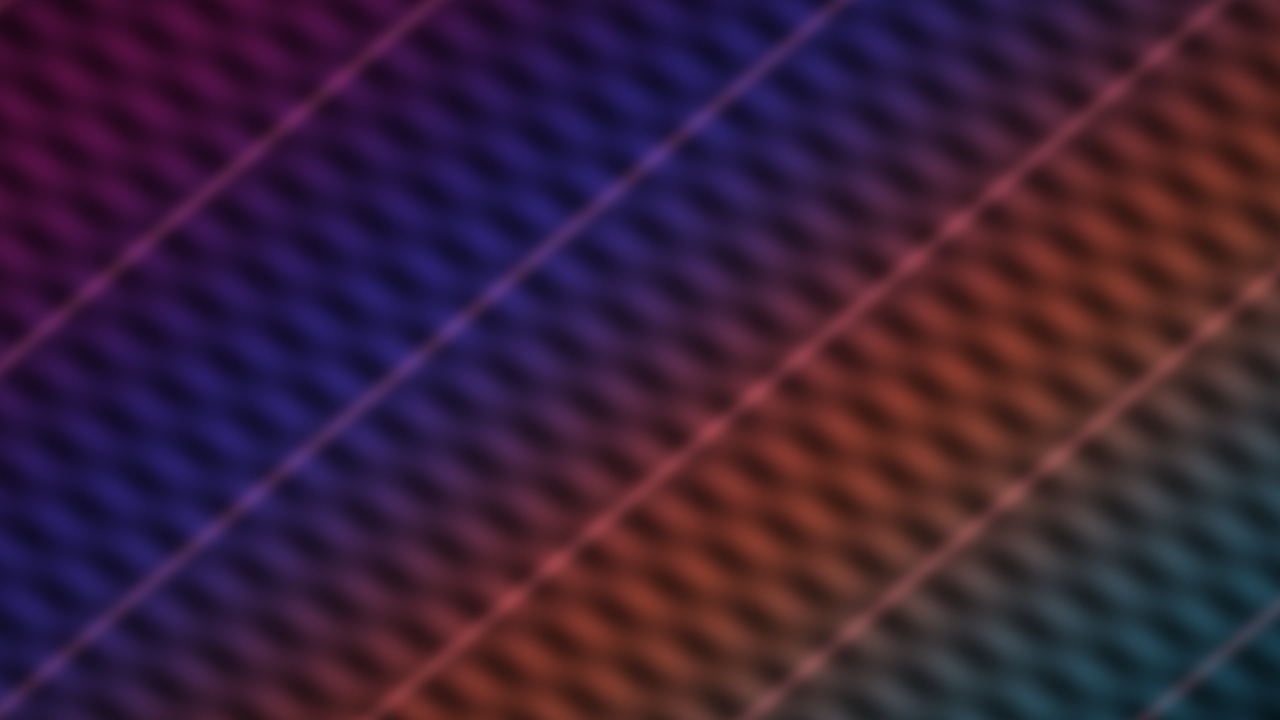 Coral, violet and electric blue shards drift through a vibrant gradient.